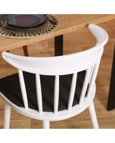 Chaise de salle à manger néo rétro blanc