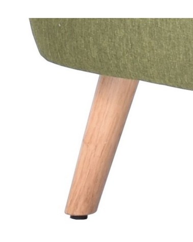 Fauteuil rétro tissu bicolore vert