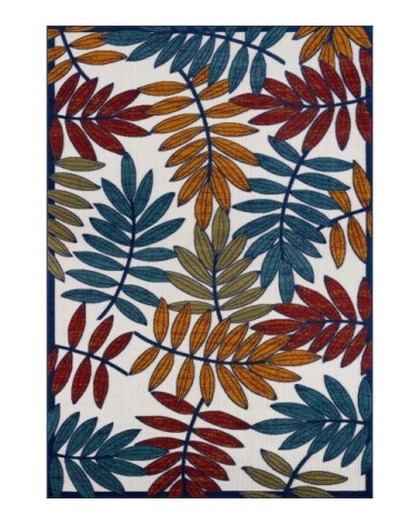 Tapis extérieur multicolore au motif palmier 70x140