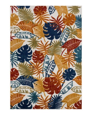 Tapis extérieur  multicolore au motif exotique 70x140