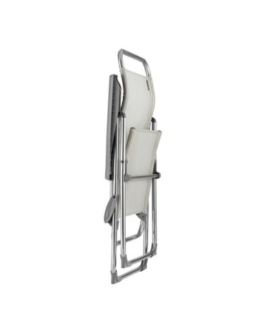 Lot de 2 fauteuils pliants multi-positions en acier beige