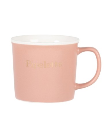 Mug en porcelaine rose avec inscription
