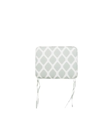 Lot de 2 coussins vert et blanc pour chaises de jardin 29x38