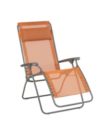 Fauteuil relax zéro gravité en acier orange l88xl67xh114