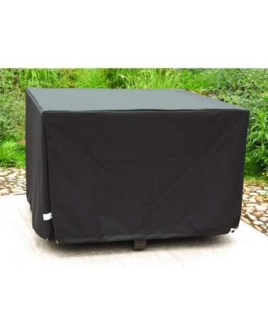 Housse de protection pour table de jardin 4 places en polyester noir