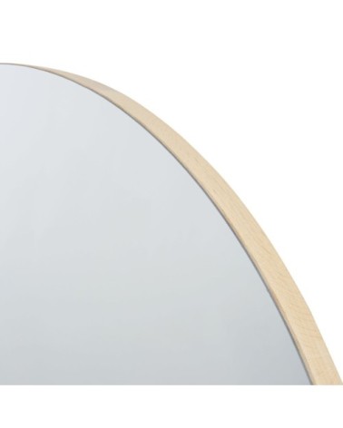 Miroir rond en chêne D120