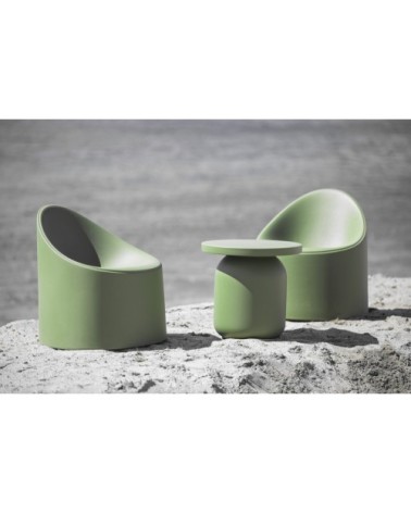 Chaise en résine recyclable sauge L65cm
