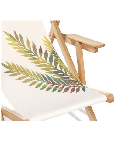 Chilienne de jardin en bois d'Eucalyptus avec motif feuille