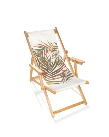 Chilienne de jardin en bois d'Eucalyptus avec motif jungle