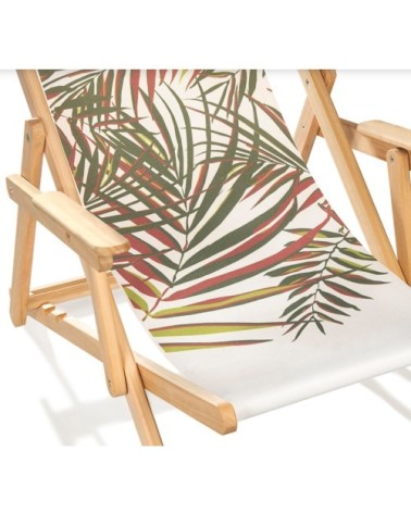 Chilienne de jardin en bois d'Eucalyptus avec motif jungle