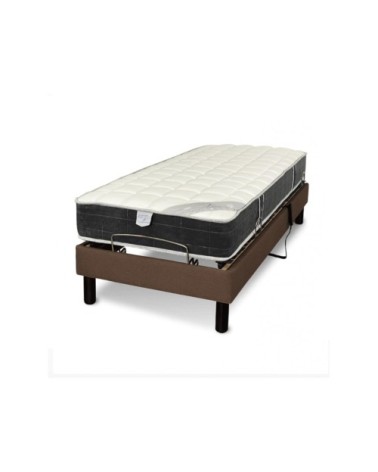 Sommier électrique essenzia zen emotion marron 70x190 lattes et plots