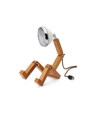 Lampe de table mini mr. Wattson pvc blanc vintage