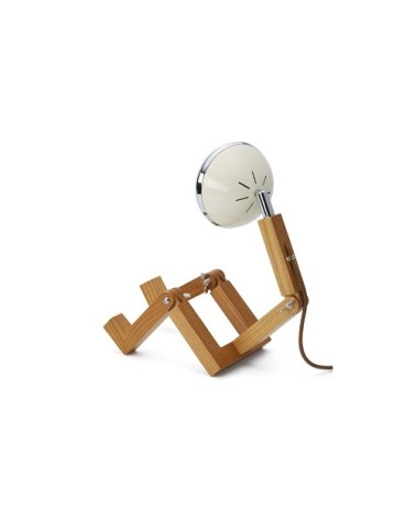 Lampe de table mini mr. Wattson pvc blanc vintage