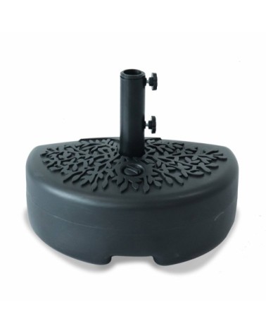 Demi-pied pour parasol en plastique noir