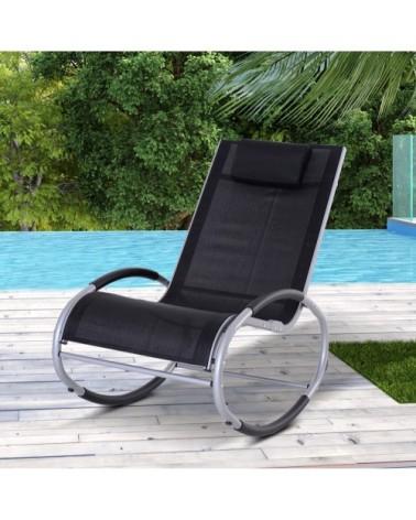 Fauteuil chaise longue à bascule design contemporain