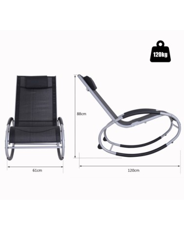 Fauteuil chaise longue à bascule design contemporain