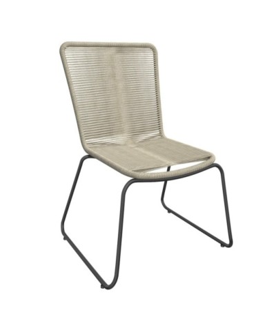 Lot de 6 chaises de jardin tressées naturelles