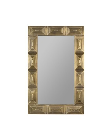 Miroir rectangle en bois 110x70cm or