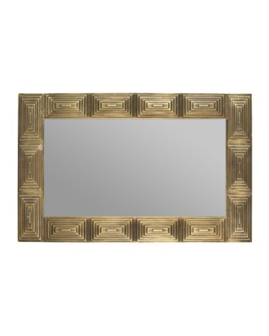 Miroir rectangle en bois 110x70cm or