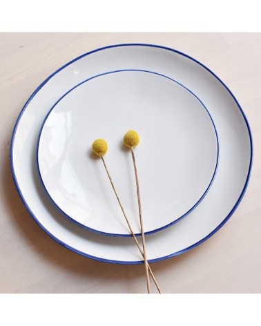 Set de 4 assiettes plates céramique Baltique