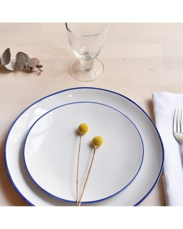 Set de 4 assiettes plates céramique Baltique