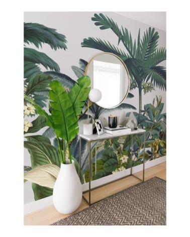 Papier peint panoramique jungle forêt tropicale Zen Bloom 255x260cm