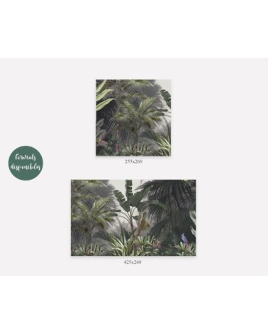 Papier peint panoramique jungle paysage Misty Forest 255x260cm