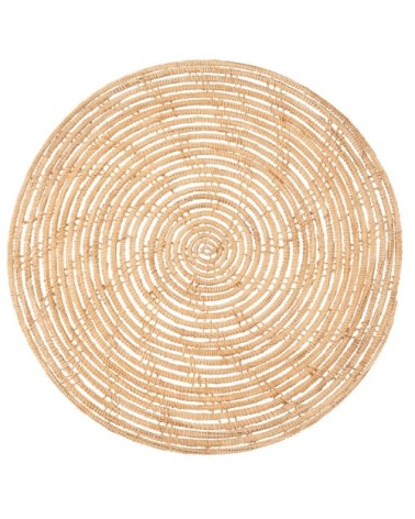 Set de table ajouré en fibre de palmier tressée