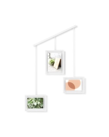 Cadres photos mini-exhibit métal blanc