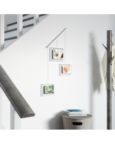 Cadres photos mini-exhibit métal blanc