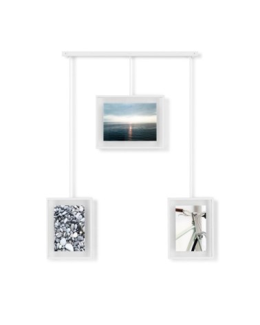 Cadres photos mini-exhibit métal blanc
