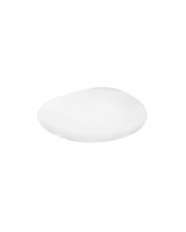 Assiette dessert en porcelaine blanche blanc 22 cm - Lot de 6