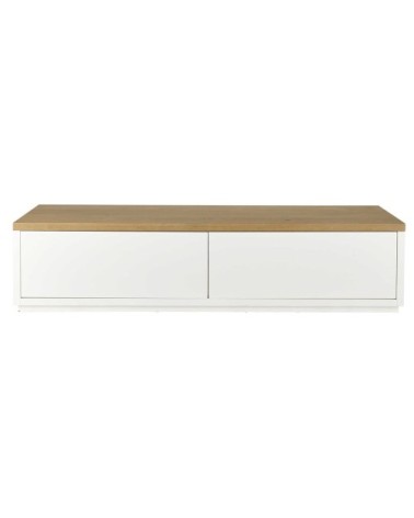 Meuble TV 2 portes blanc L180
