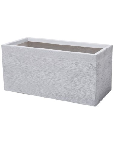 Cache-pot d'extérieur en céramique blanc H37