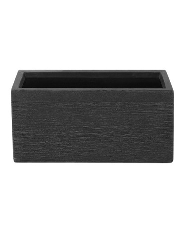 Cache-pot d'extérieur en céramique noir H24