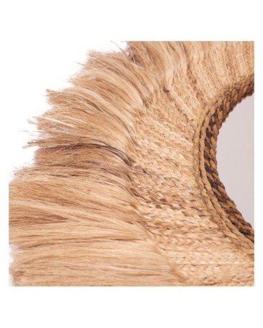 Miroir rond ? 91 cm en matière naturelle