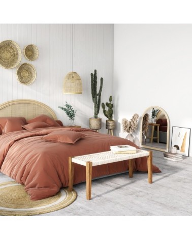 Miroir en rotin naturel