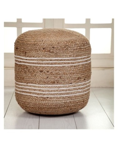 Pouf rond en jute D45 cm