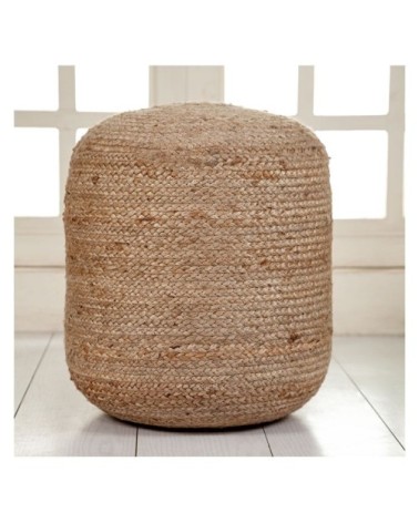 Pouf rond en jute naturelle  D45 cm