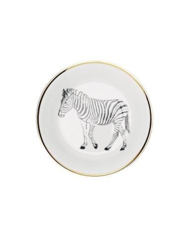 Assiette creuse Porcelaine de Limoges Zèbre 19 cm