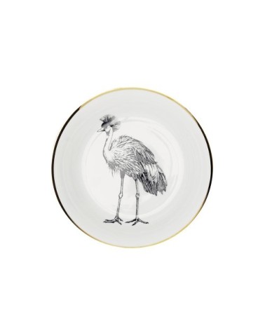 Assiette creuse Porcelaine de Limoges Grue 19 cm