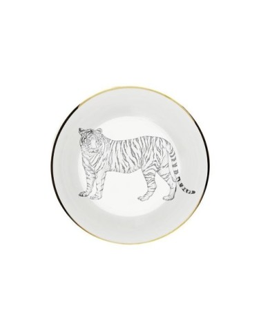 Assiette creuse Porcelaine de Limoges Tigre 19 cm