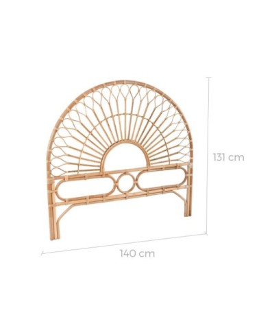 Tête de lit 140 cm en rotin