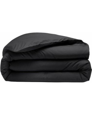 Housse de couette percale de coton noir 240x260 cm