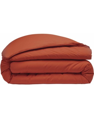 Housse de couette percale de coton rouge 240x260 cm