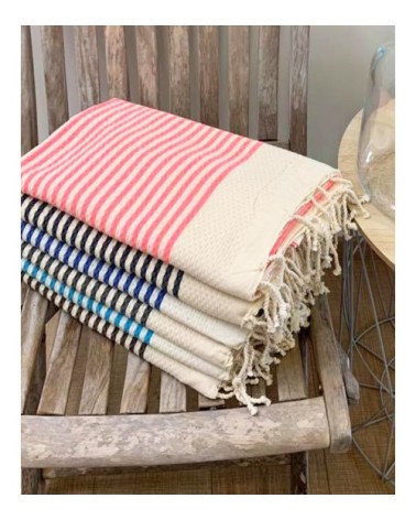 Fouta traditionnelle  yadara taupe 100 x 200