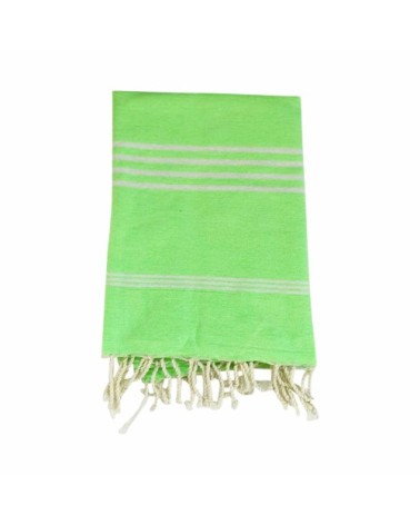 Fouta traditionnelle verte kolora 100 x 200