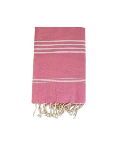 Fouta traditionnelle pinky kolora rose  100 x 200