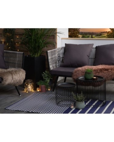 Tapis en matériaux synthétiques bleu 180x90cm