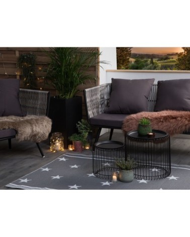 Tapis en matériaux synthétiques gris 180x120cm